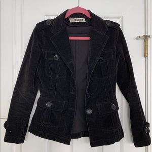Plugg corduroy black blazer